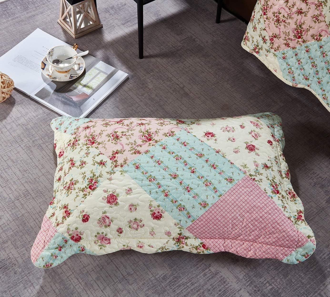 Brilliant Sunshine Roses Quilt Set Twin XL