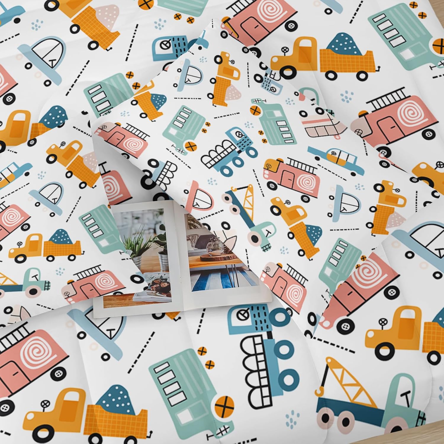 Truck Theme Comforter Set for Boys Full Size
