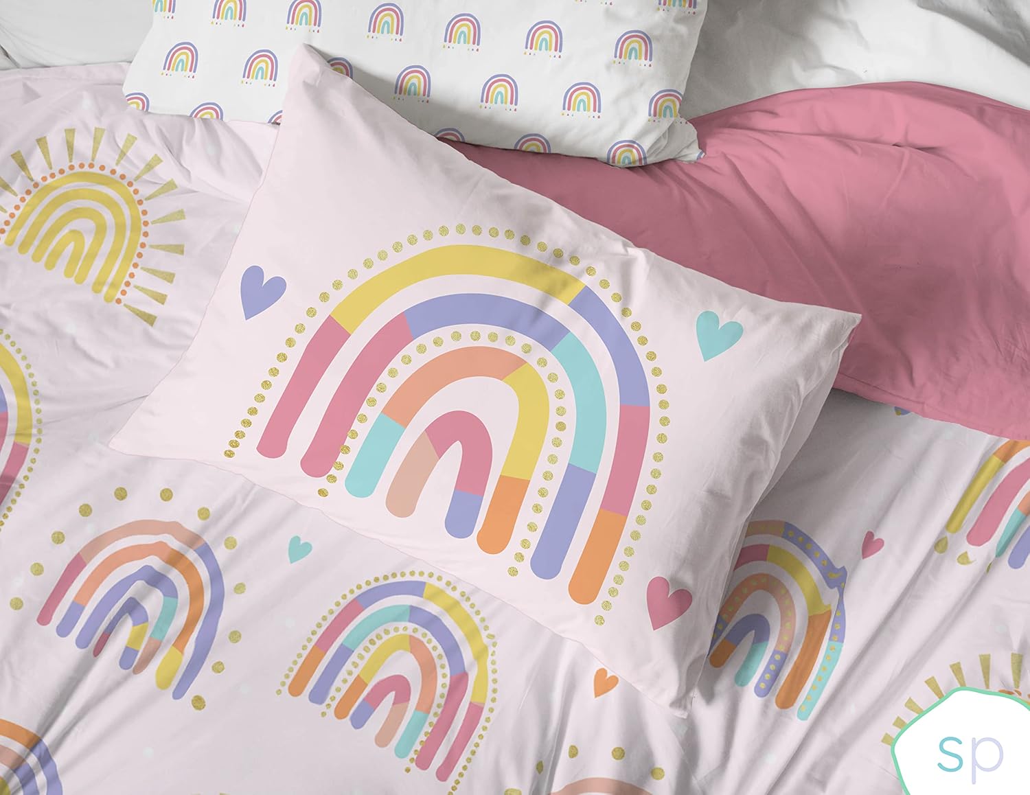 Saturday Park Doodle Rainbow Full Bed Set - 7 Piece