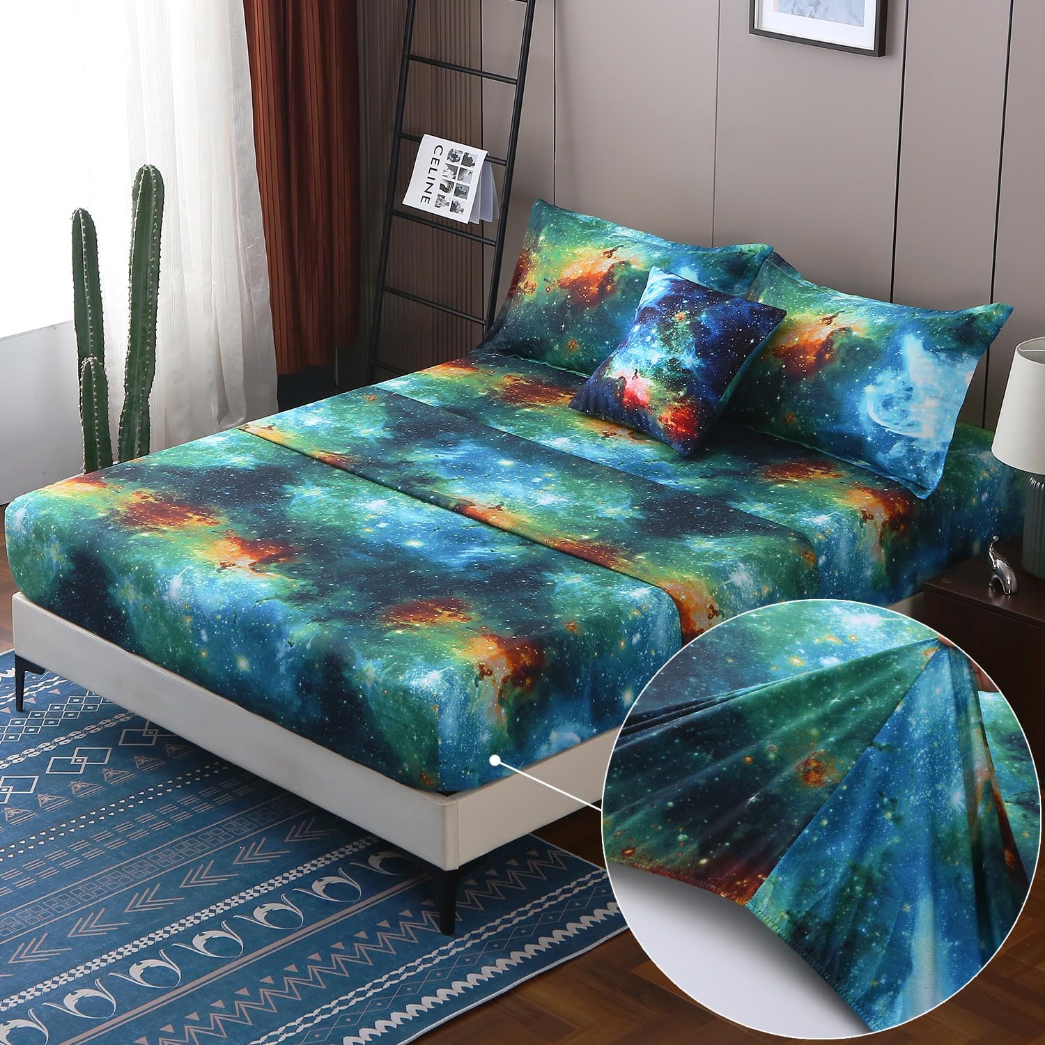 JQinHome Galaxy Themed 6-Piece Bed in a Bag