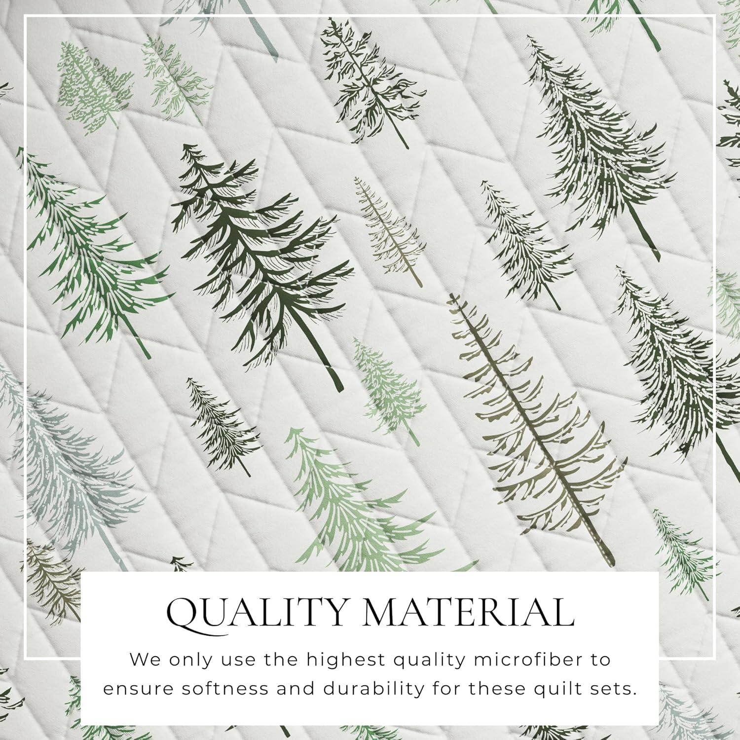 Great Bay Home 3-Piece Reversible Forest Cabin Bedspread King Quilt Set