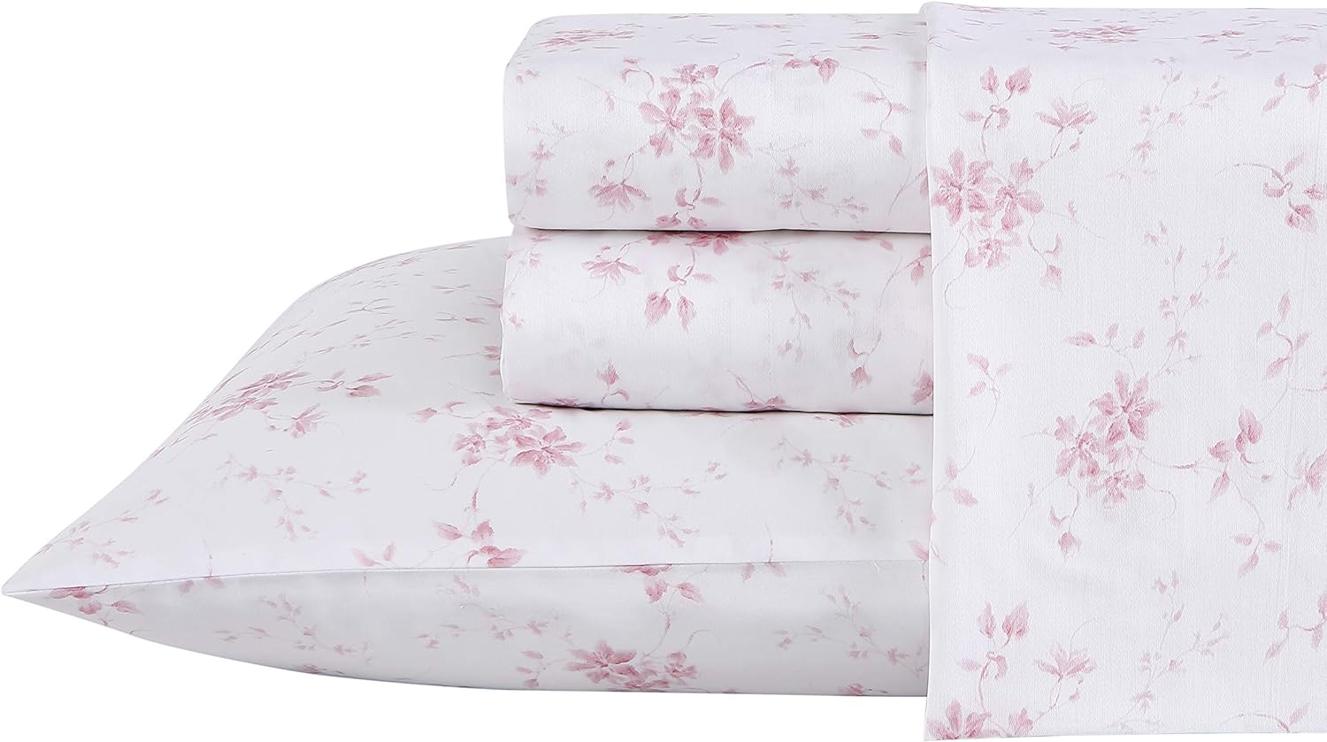 Laura Ashley Garden Muse Pink Queen Sheet Set 1