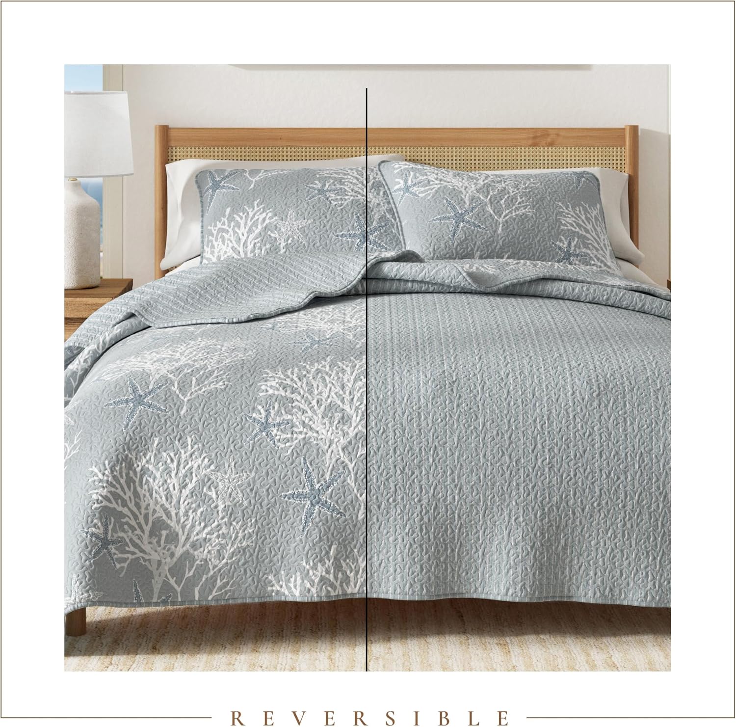 Great Bay Home Full Queen Coastal Quilt Set 1