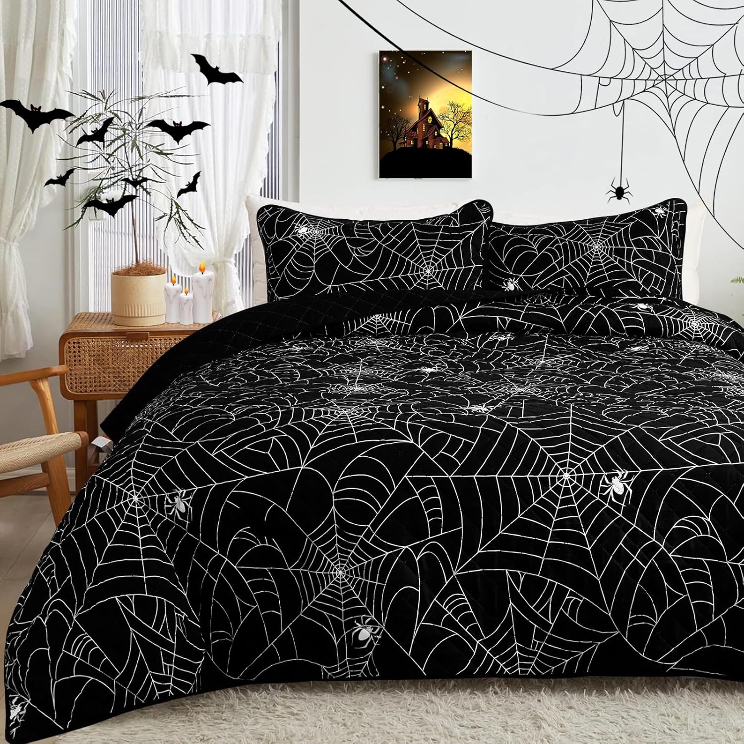 FRAMICS Halloween Quilt Set King Size