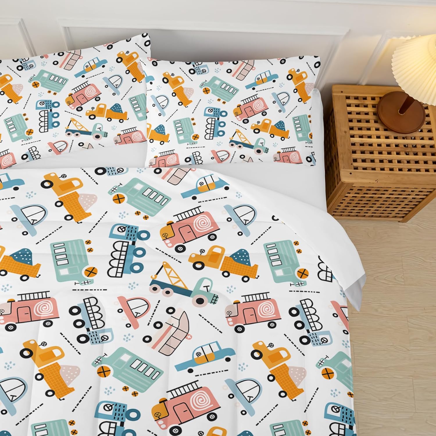 Truck Theme Comforter Set for Boys Full Size