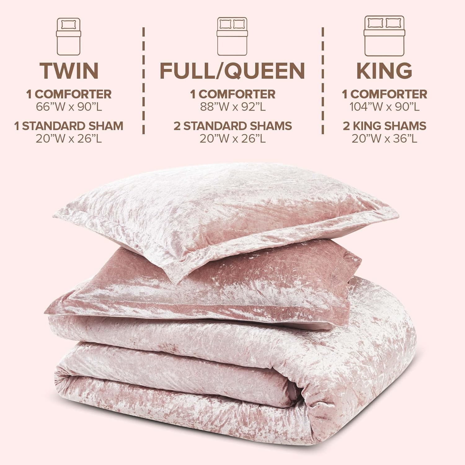 Comfort Spaces Juliette Velvet Comforter Set 1
