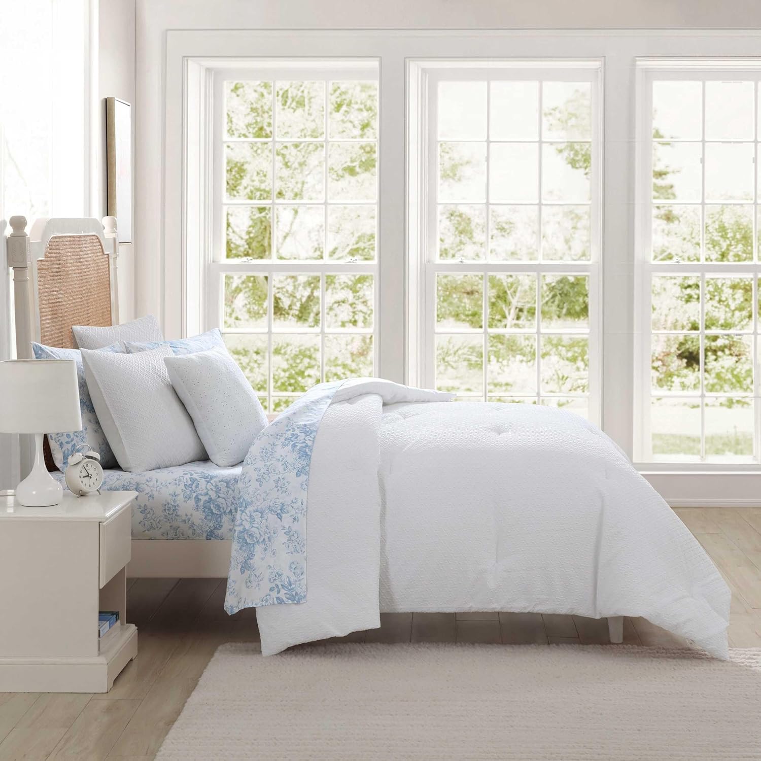 Laura Ashley Twin XL Comforter Set with Shams and Pillow