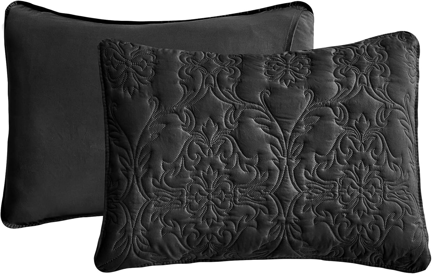Sophia William 3-Piece Reversible Quilt Set QueenFull Size Black