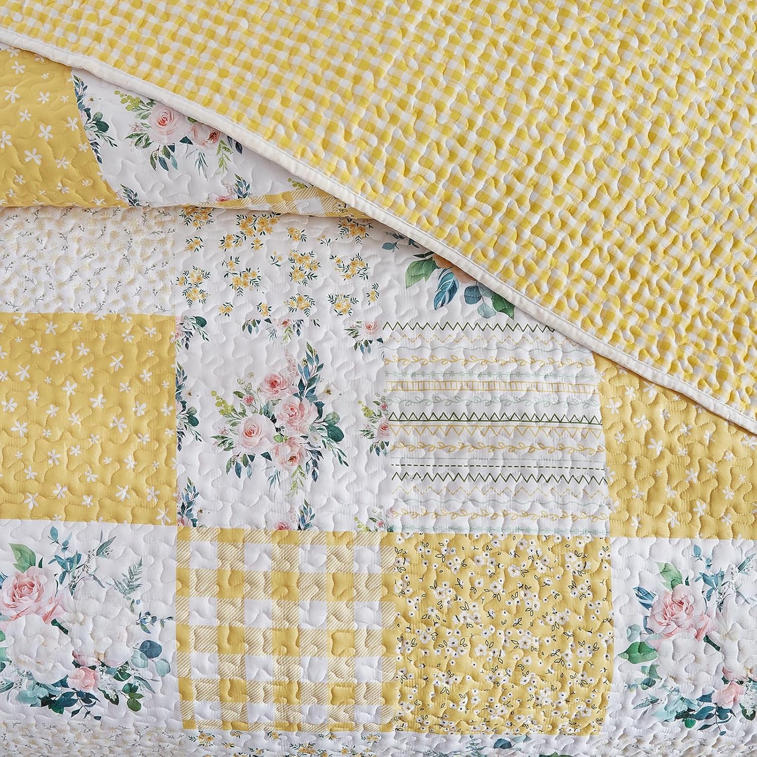 Joyreap 3-Piece Patchwork Quilt Set for California King