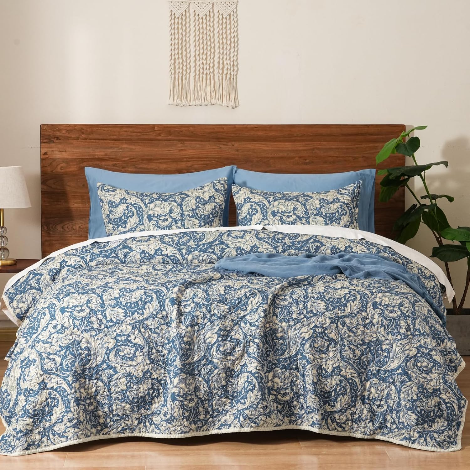 PHF Floral Patchwork Quilt Set Queen Size