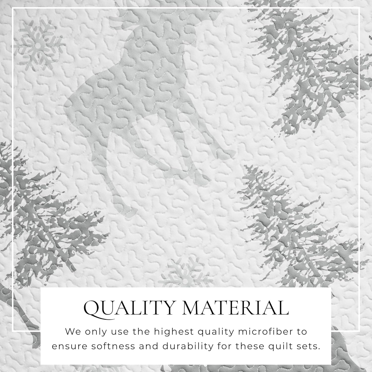 Great Bay Home Moose Grey 3-Piece Reversible Quilt Set
