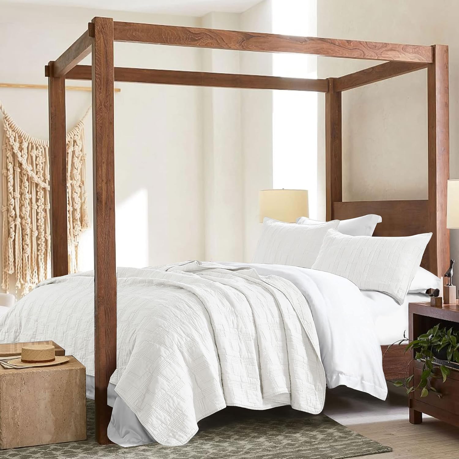 HORIMOTE HOME 100 Cotton King Size Quilt Set 3-Piece