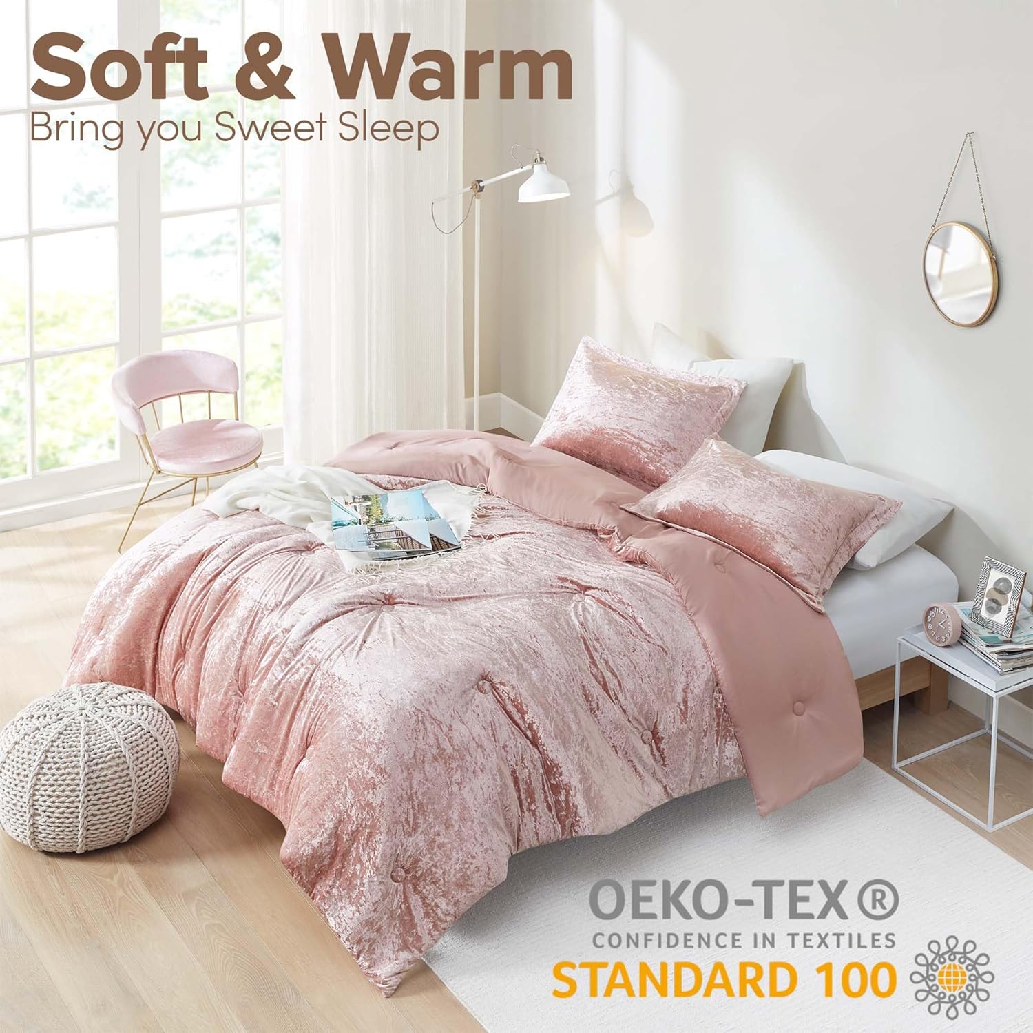 Comfort Spaces Juliette Velvet Comforter Set 1