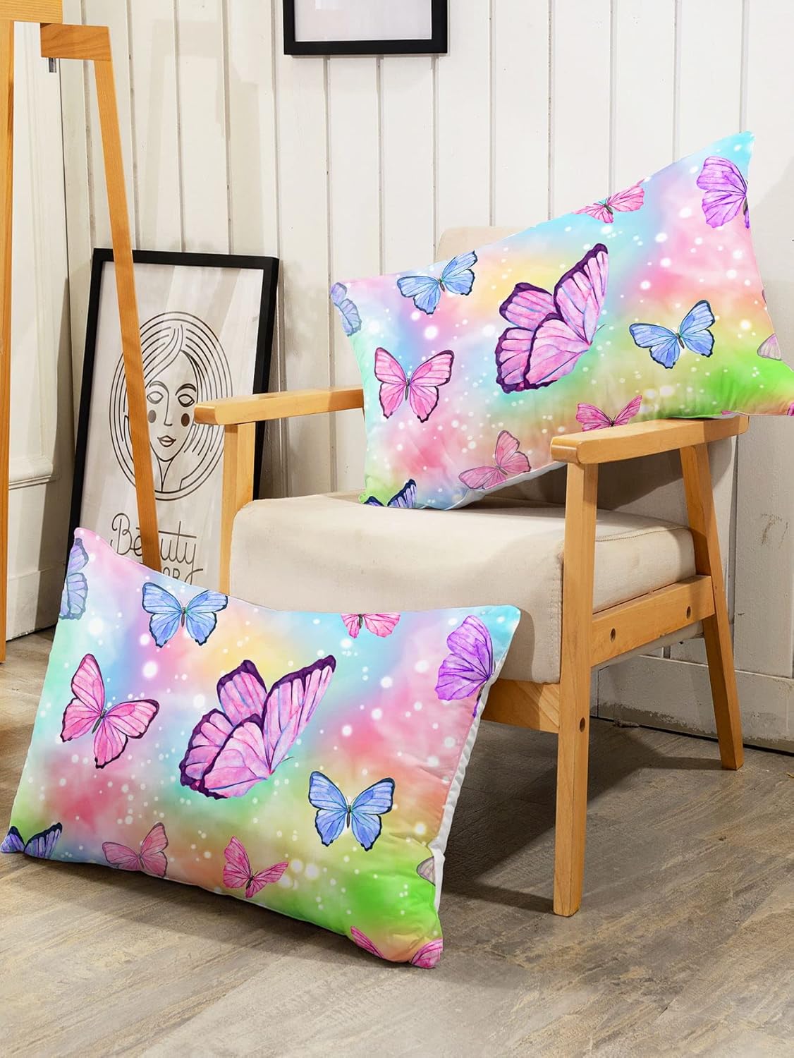 Datura Home Rainbow Butterfly Comforter Set for Girls