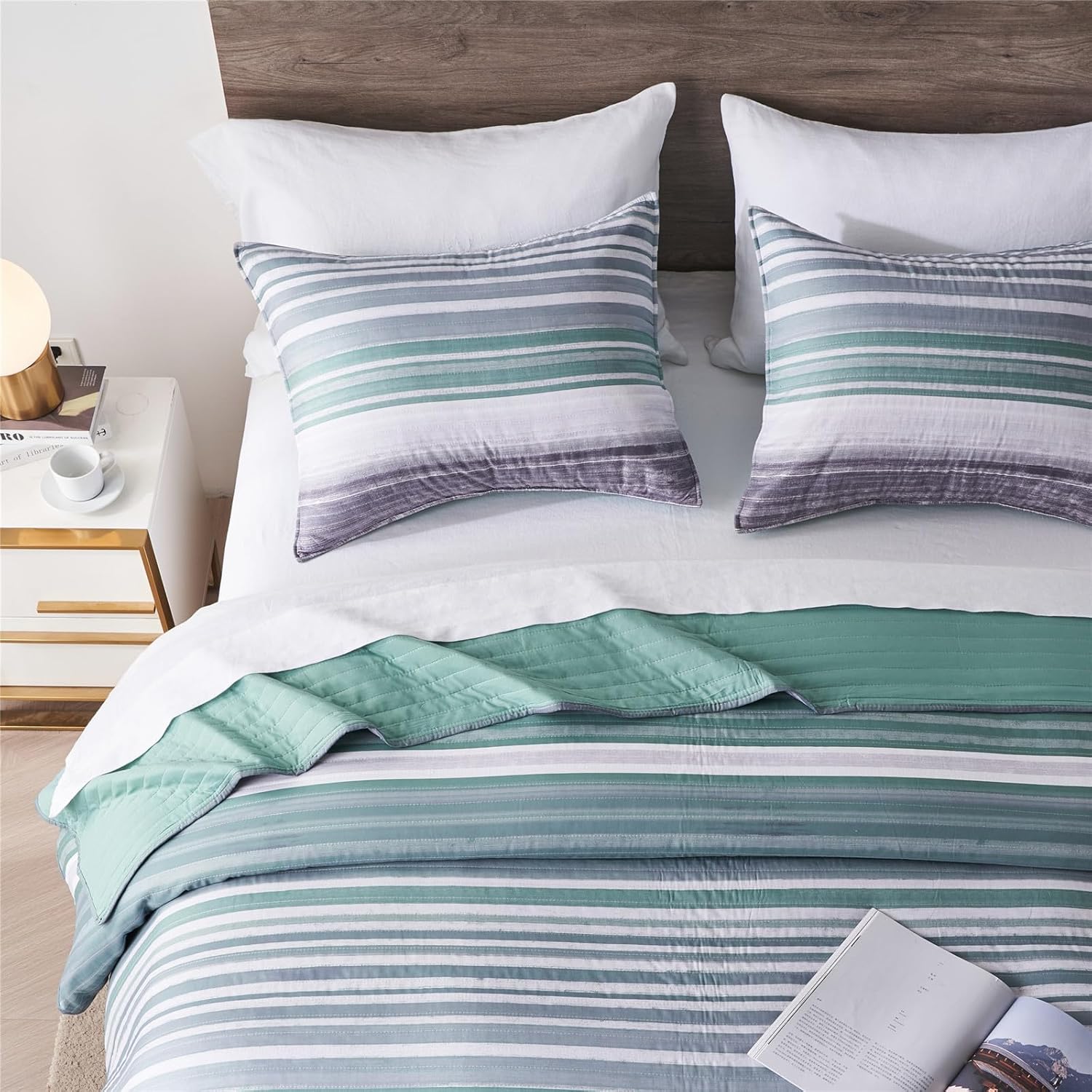 KAKIJUMN Quilt Set Full Queen 2-Piece Bedspread Coverlet with Pillow Sham