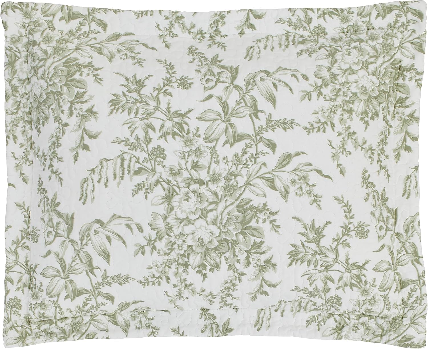 Laura Ashley Twin Quilt Set Reversible Cotton Bedding with Matching Sham