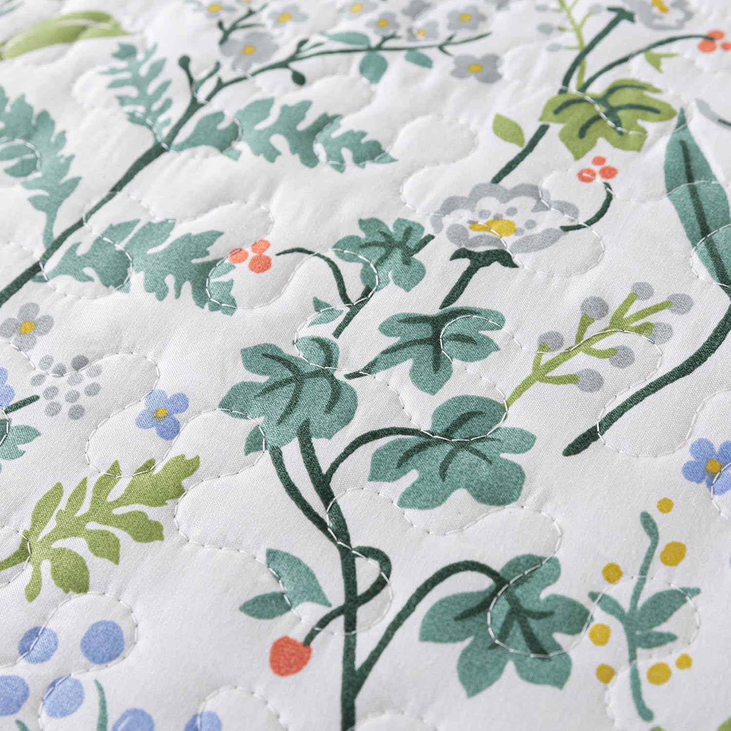 HoneiLife Queen Quilt Set - 3 Piece Lightweight Floral Bedding