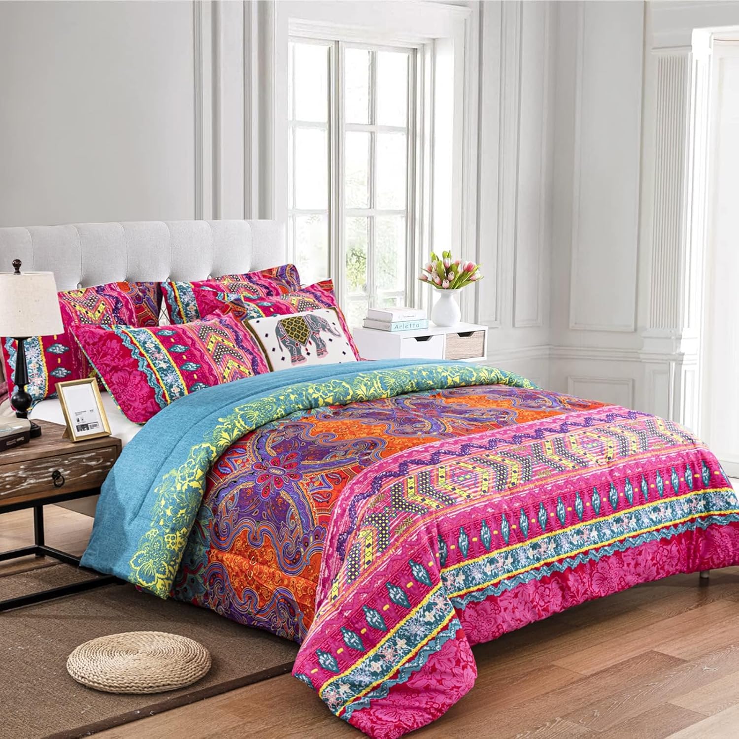 WONGS BEDDING Bohemian Comforter Set King