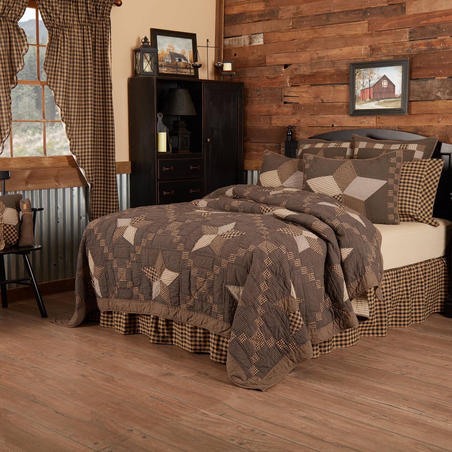 VHC Brands Farmhouse Star 3-Piece Quilt Set