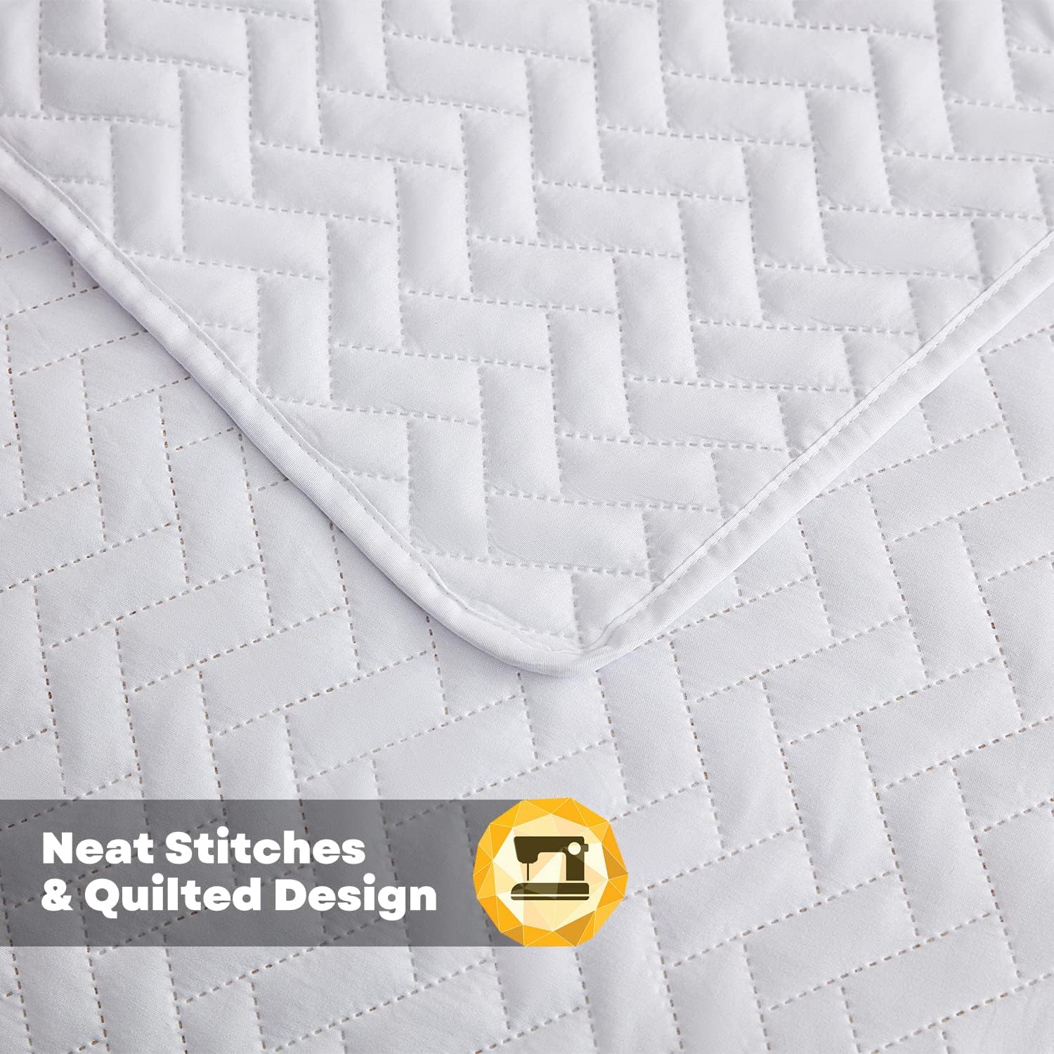 MapleStone White Quilt Set King Size 1