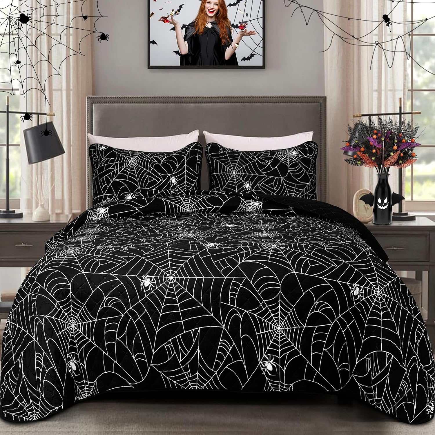 FRAMICS Halloween Quilt Set King Size