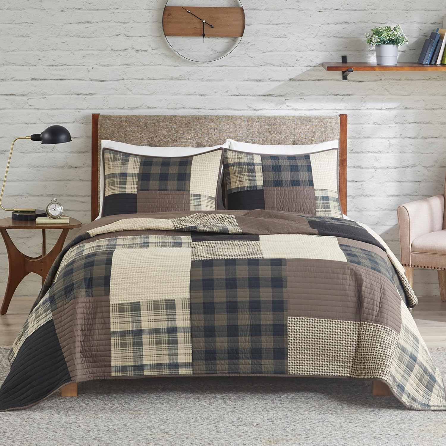 Woolrich Winter Hills Reversible Plaid Quilt Set - 3 Piece