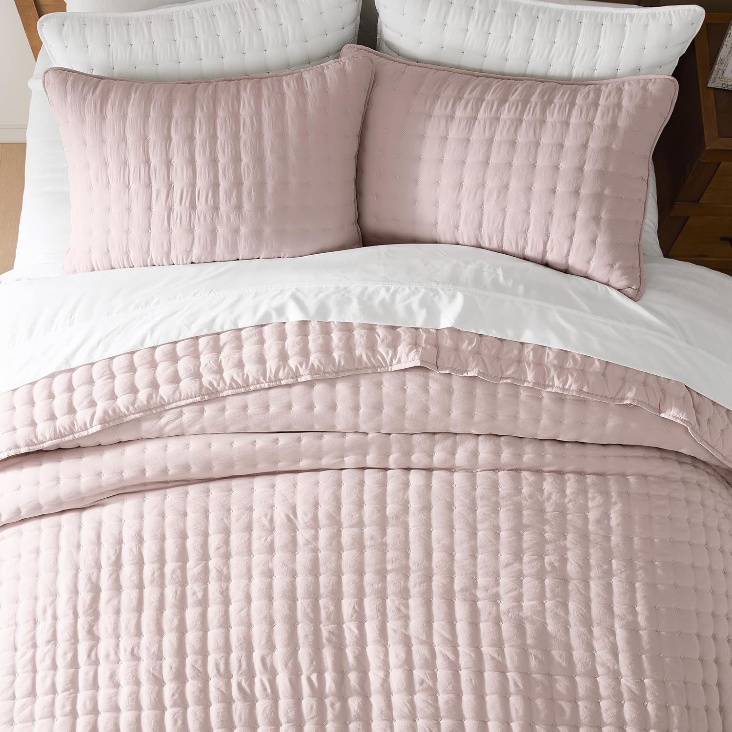 WDCOZY Cal King Quilt Set with Pillow Shams 3 Piece 118x106 Inches