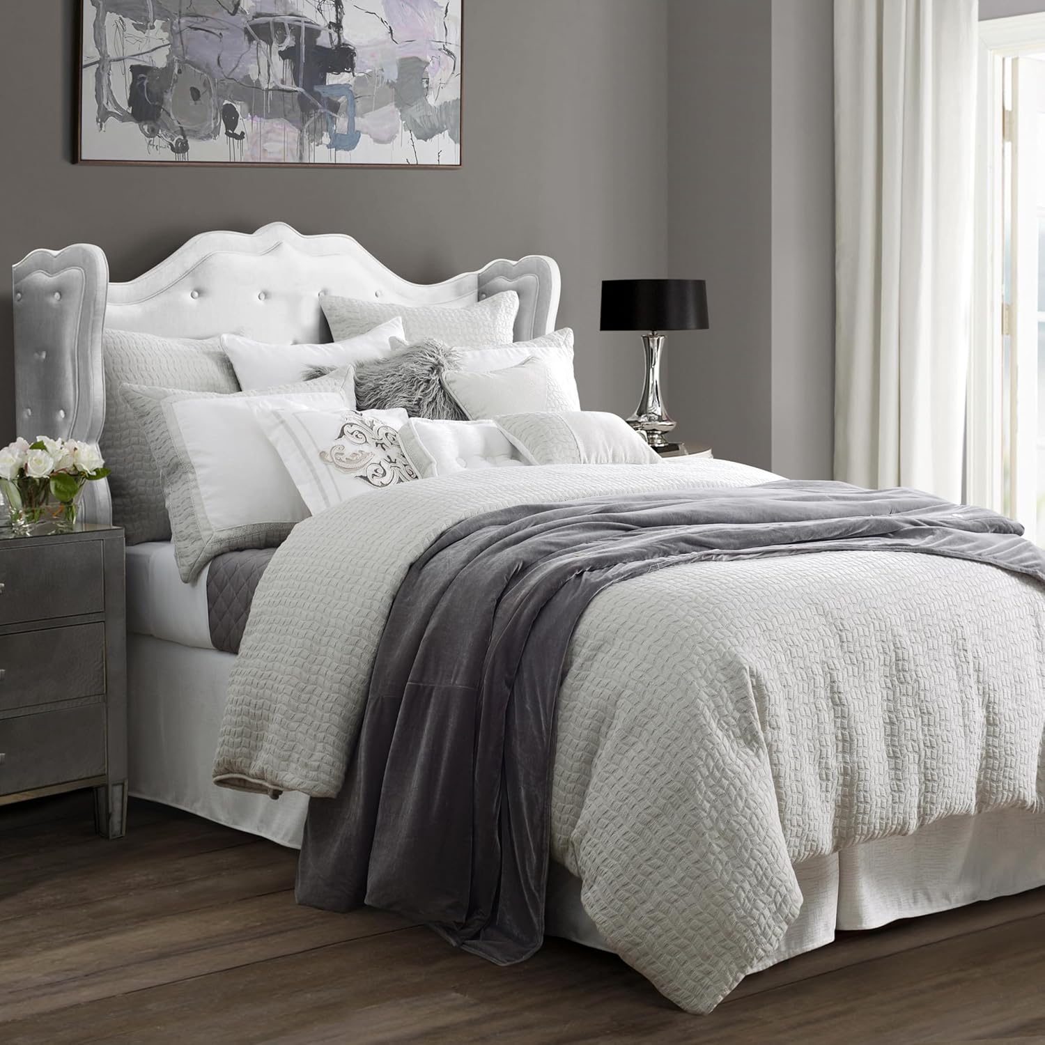 HiEnd Accents Wilshire 4 Piece Super King Comforter Set