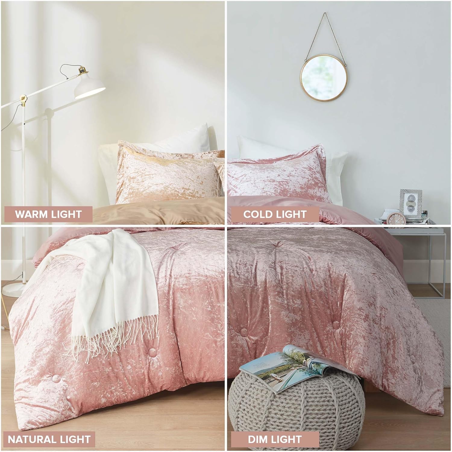 Comfort Spaces Juliette Velvet Comforter Set 1