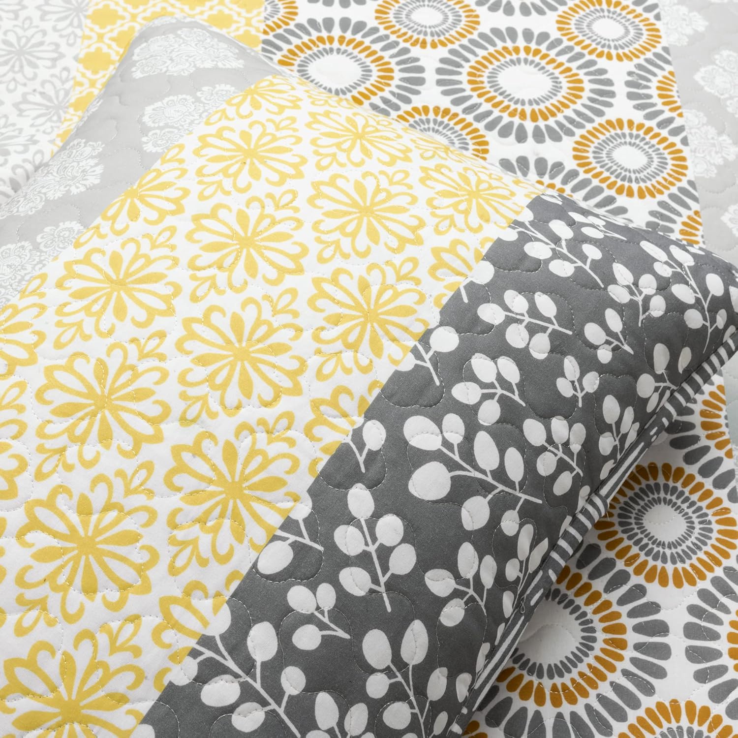 Bohemian Stripe Reversible Cotton Quilt Set King Size