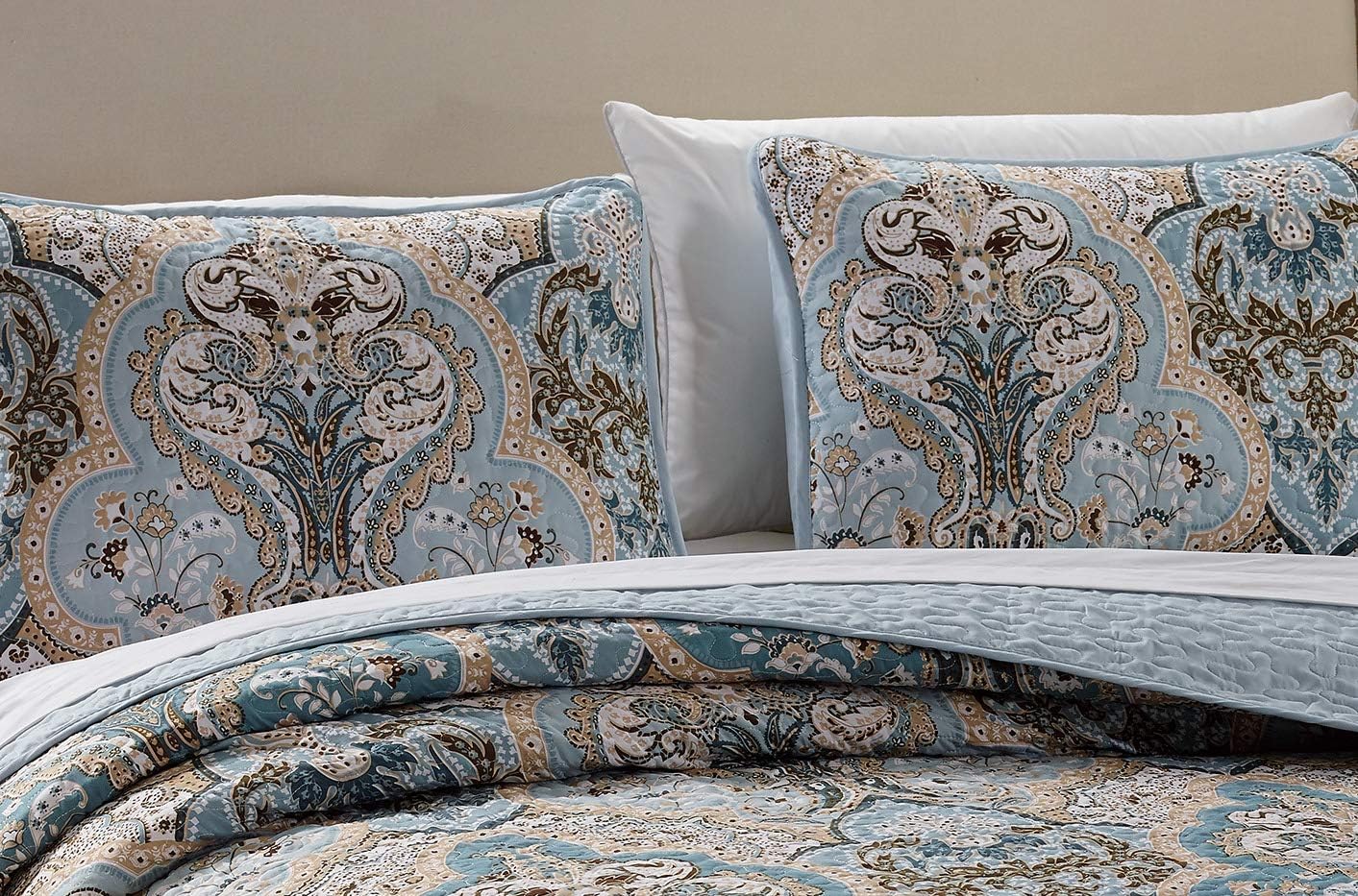 Kids Zone Home Linen Bedspread Set Damask Pattern 1
