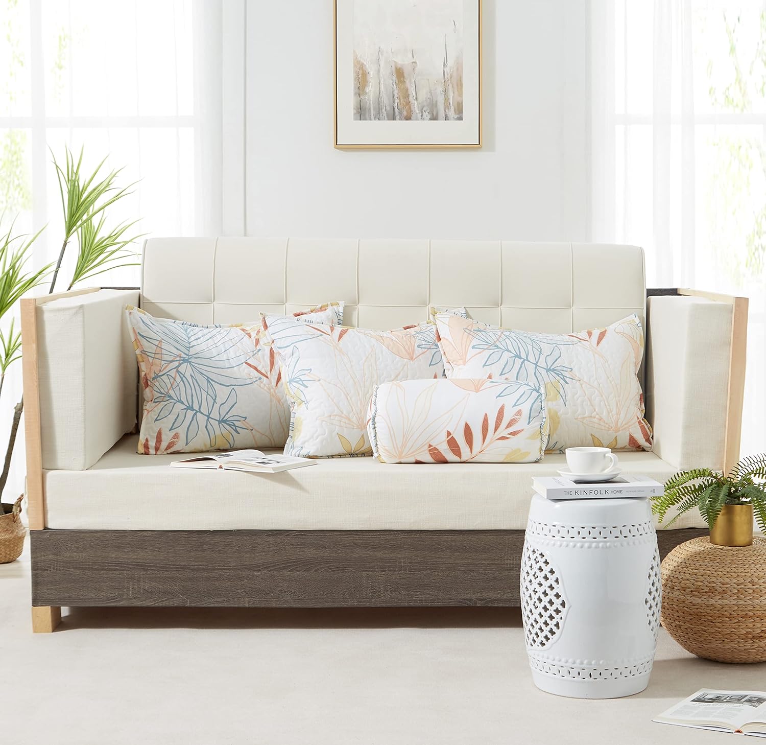 Southshore Fine Living Twin Daybed Comforter Set Tropic Leaf