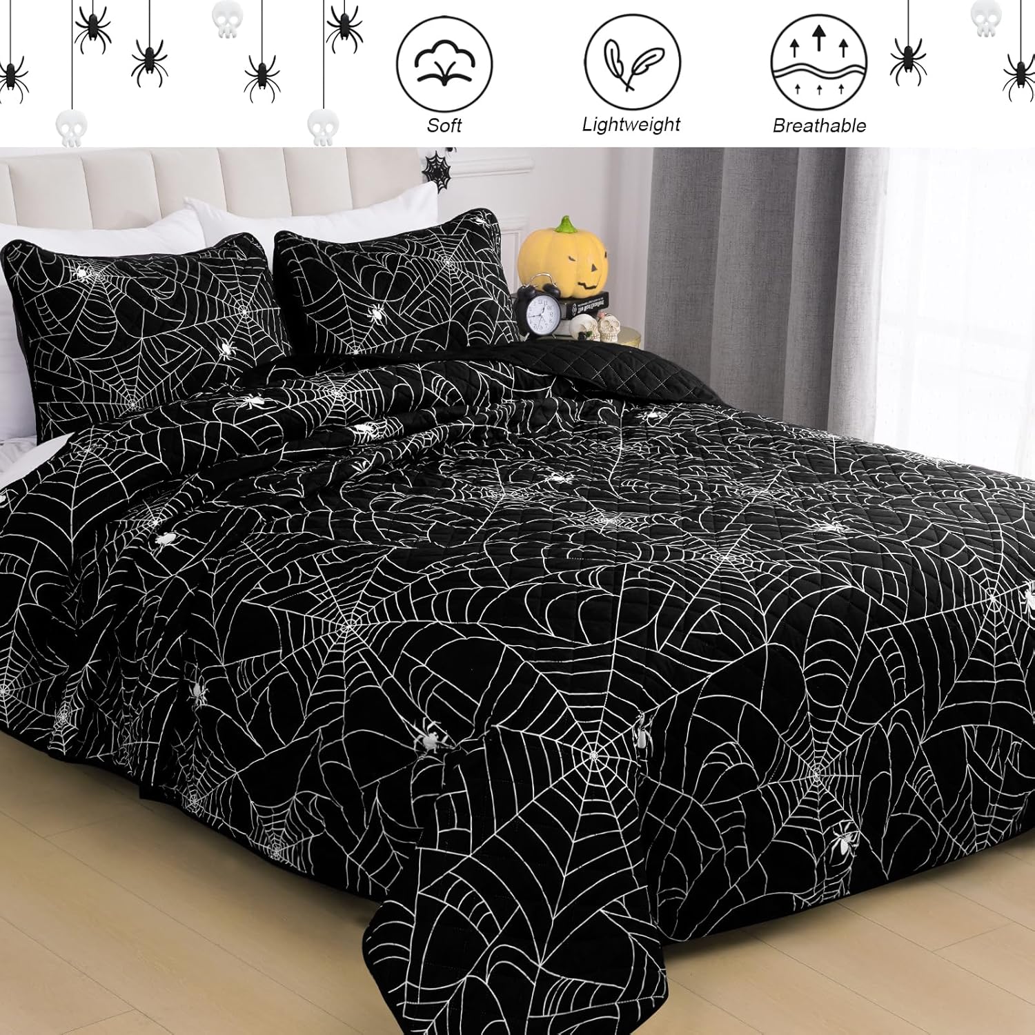 FRAMICS Halloween Quilt Set King Size