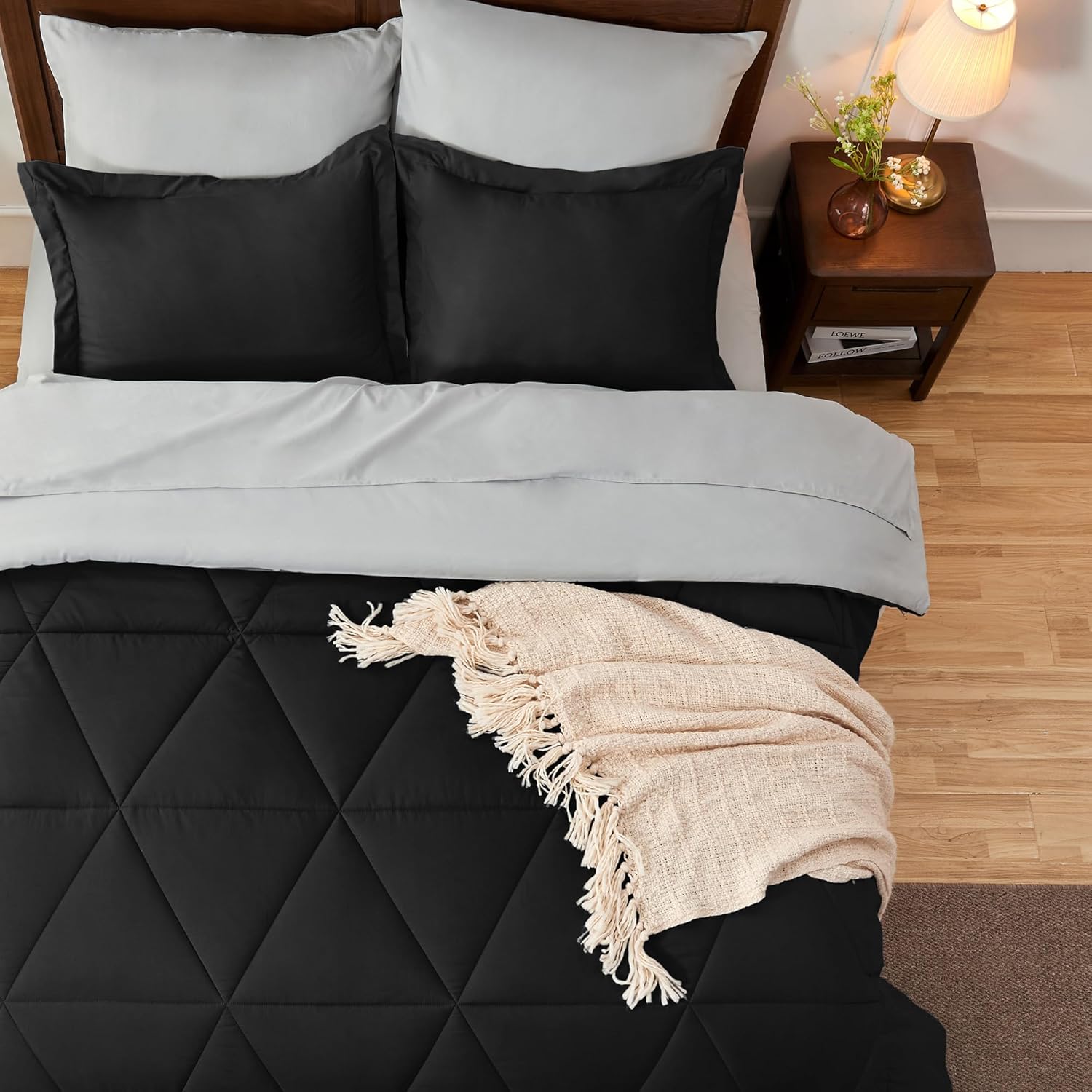 BEDELITE Twin XL Comforter Set 5 Pieces Bed in a Bag