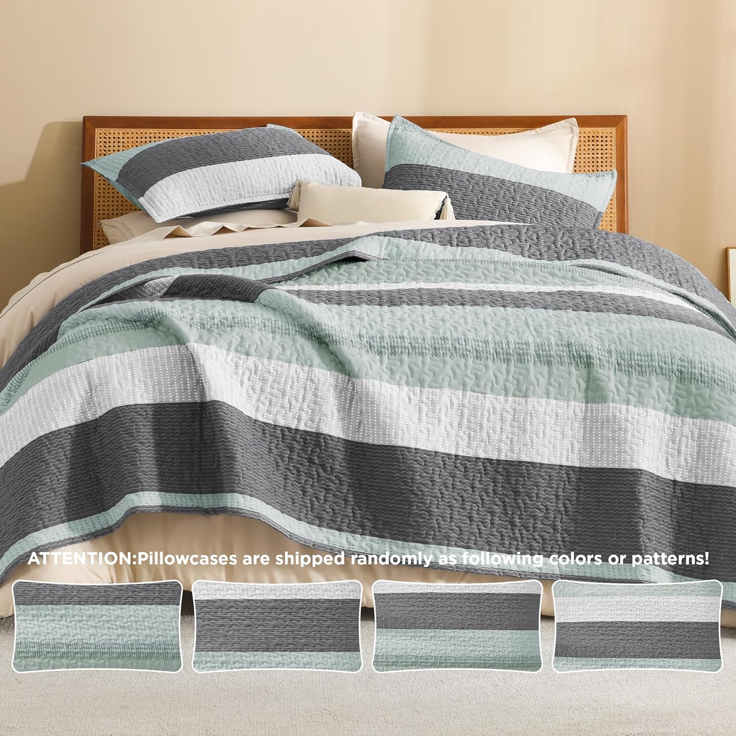 Litanika Oversized King Quilt Set Sage Green 1