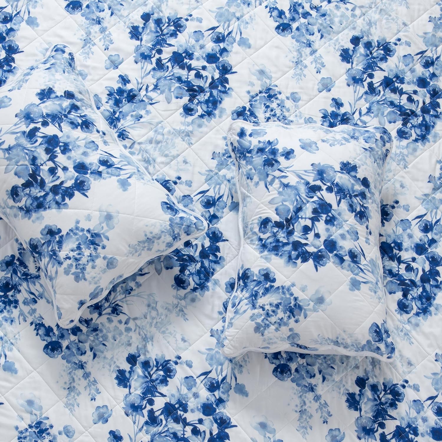 Great Bay Home Floral Quilt Set FullQueen Reversible