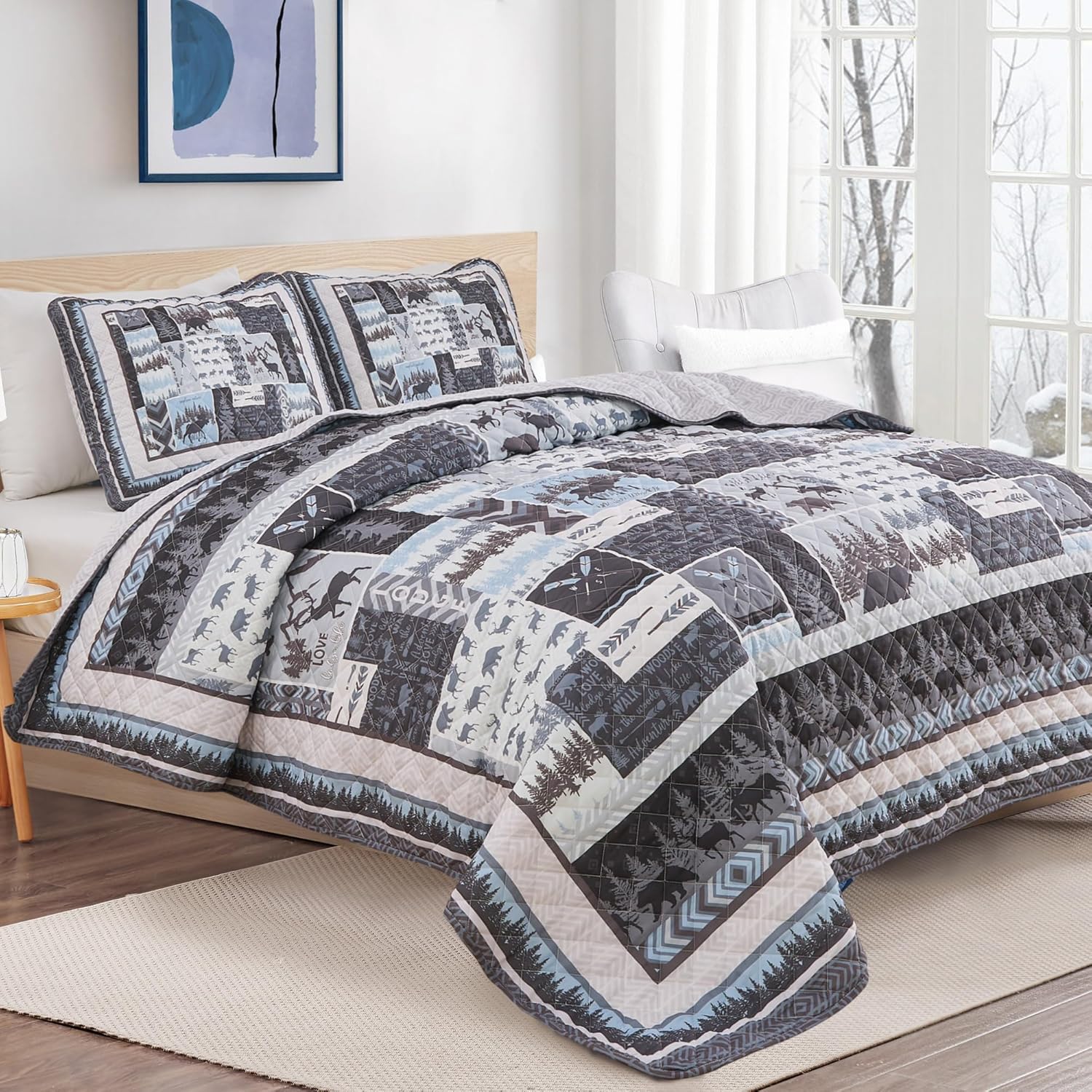 Market Place Rustic Quilt Set FullQueen Size