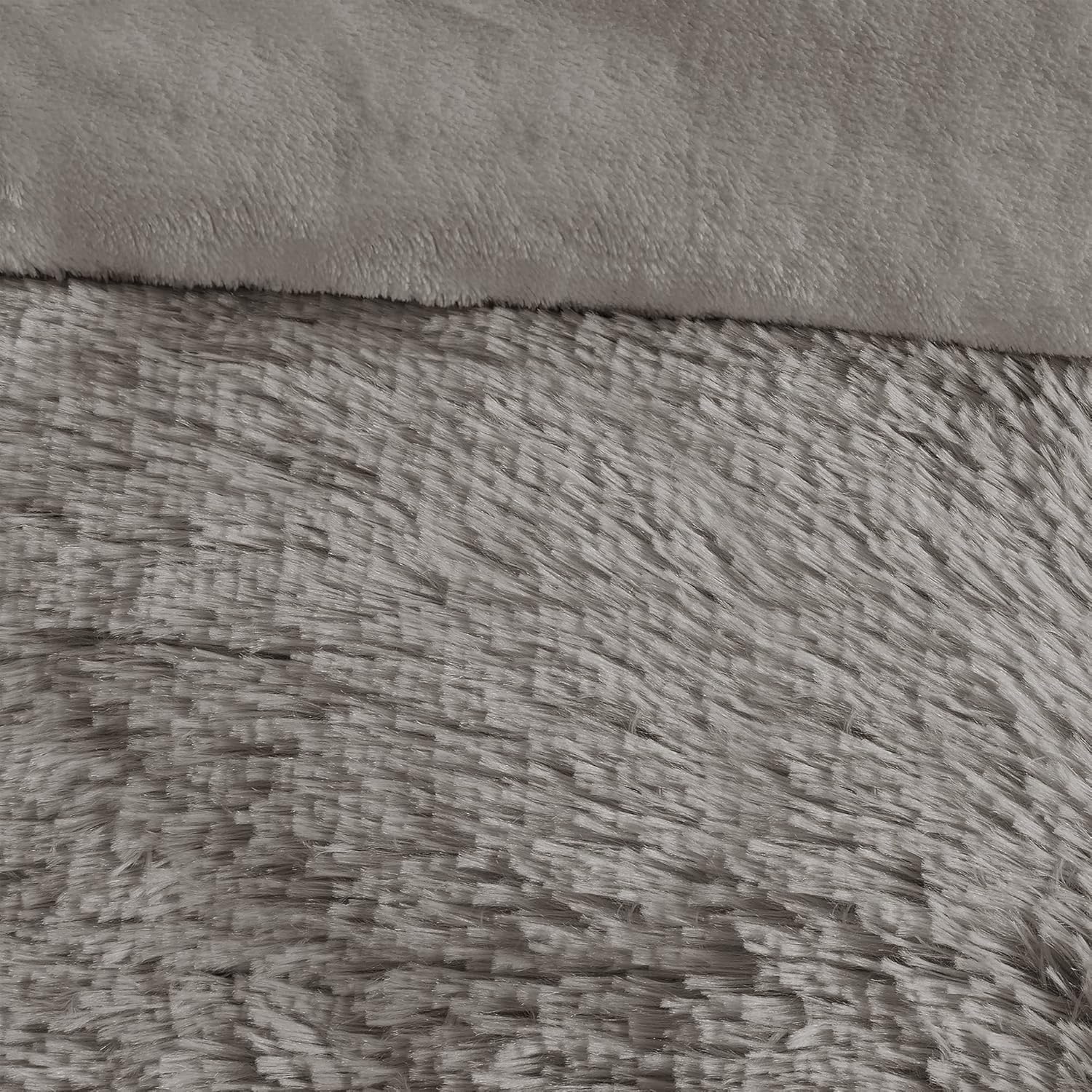 Intelligent Design Shaggy Duvet Cover Set Grey 3 Piece