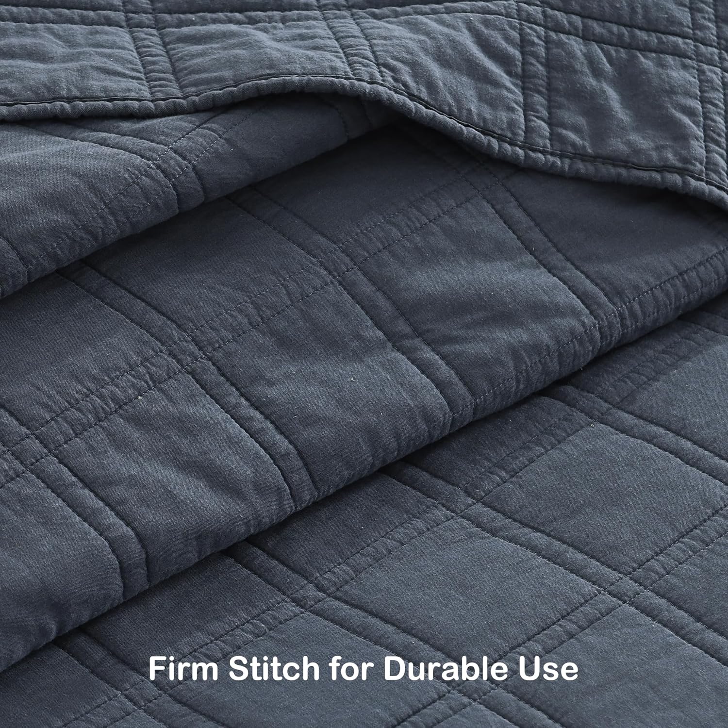 HORIMOTE HOME Denim Blue Queen Quilt Set 100 Cotton