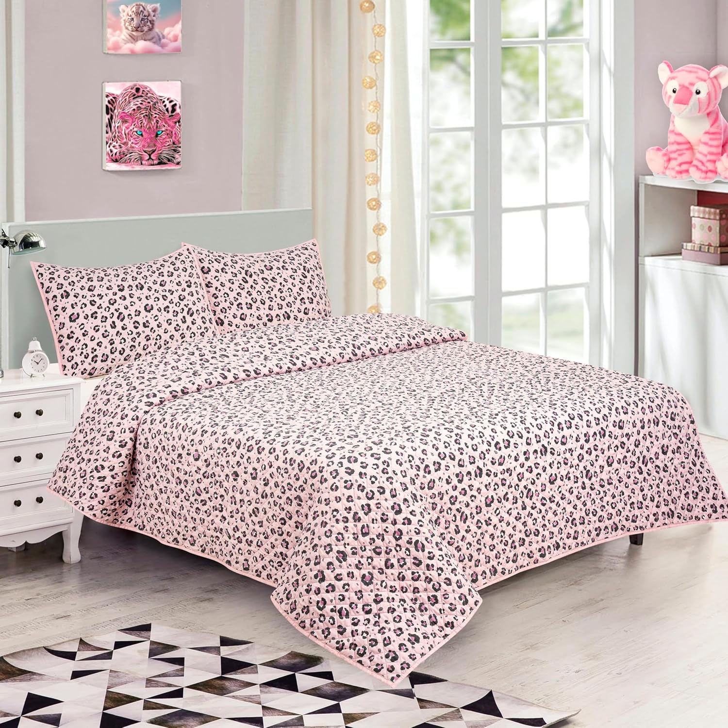 Cheetah Girl Power Quilt Set Full 1