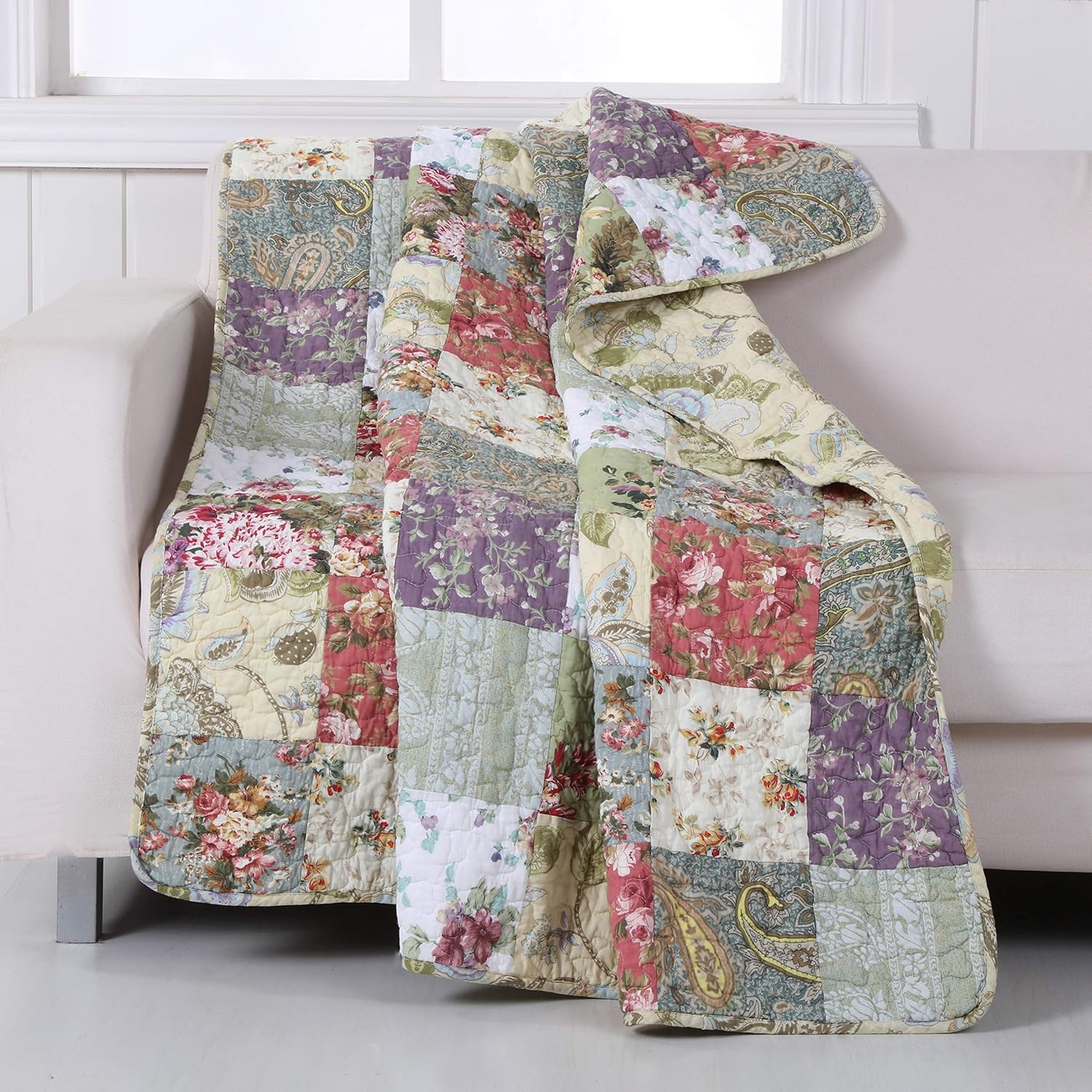 Greenland Home Blooming Prairie Quilted Throw