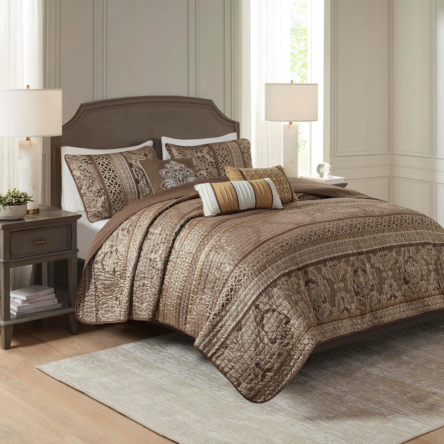 Madison Park Bellagio Bedspread Set 6 Piece KingCal King
