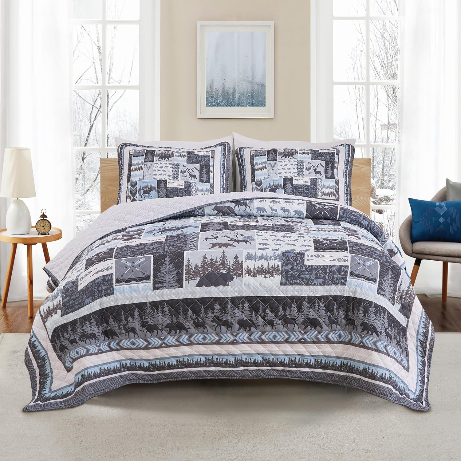 Market Place Rustic Quilt Set FullQueen Size