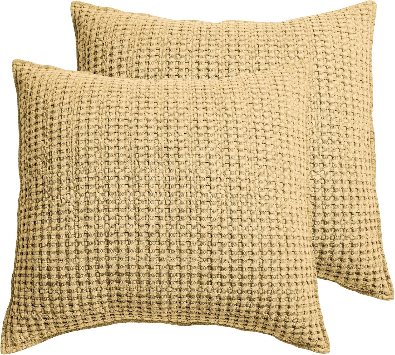 Levtex Home Mills Waffle Euro Sham Set of Two Ochre