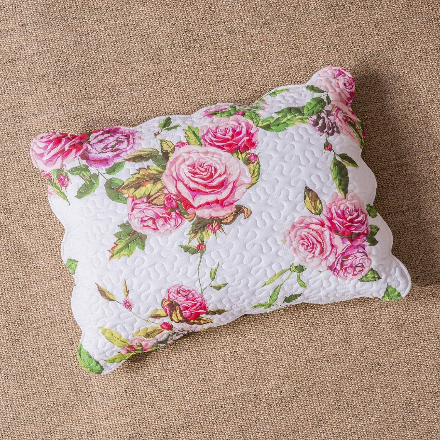 DaDa Bedding Romantic Roses Floral Bedspread Set - Cal King 3-Piece