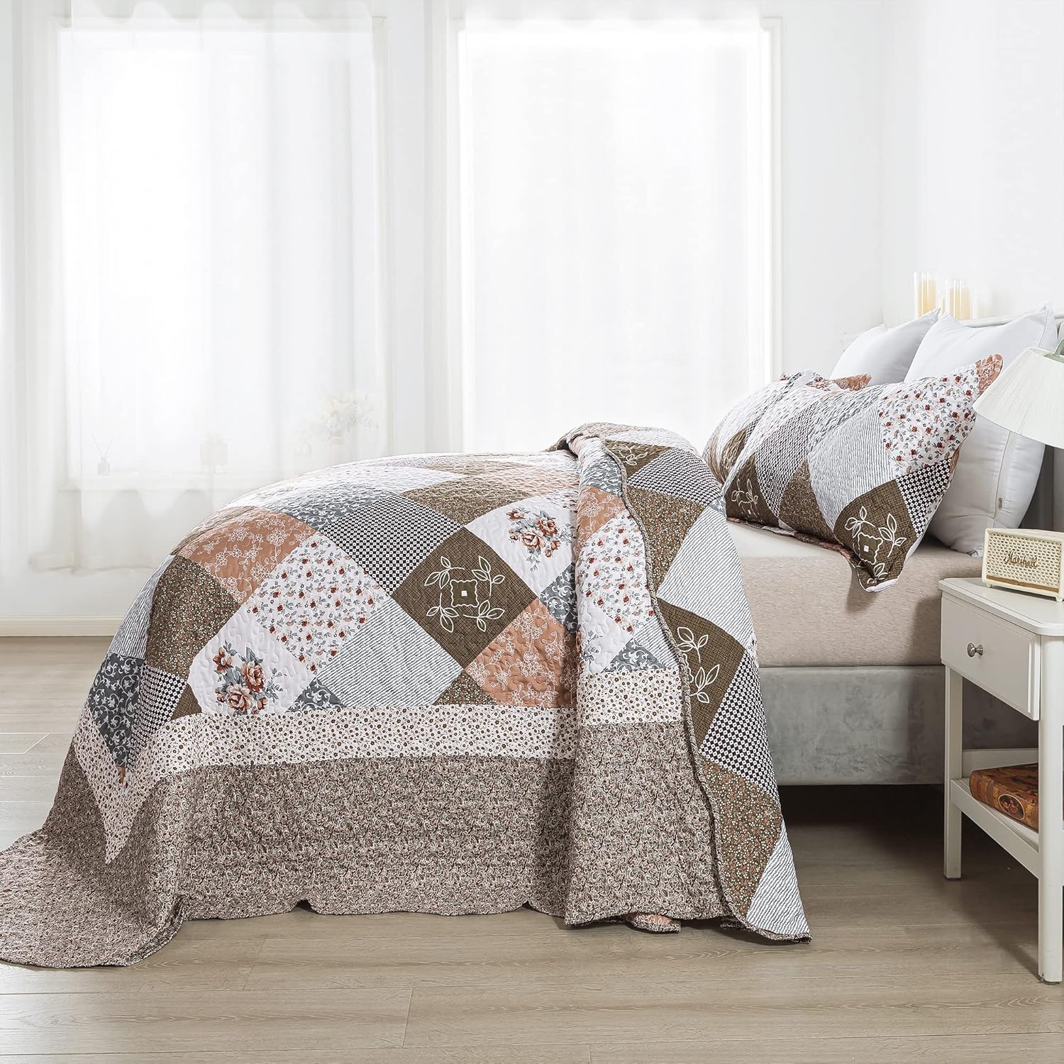 HoneiLife Oversized King Quilt Set 3 Pcs