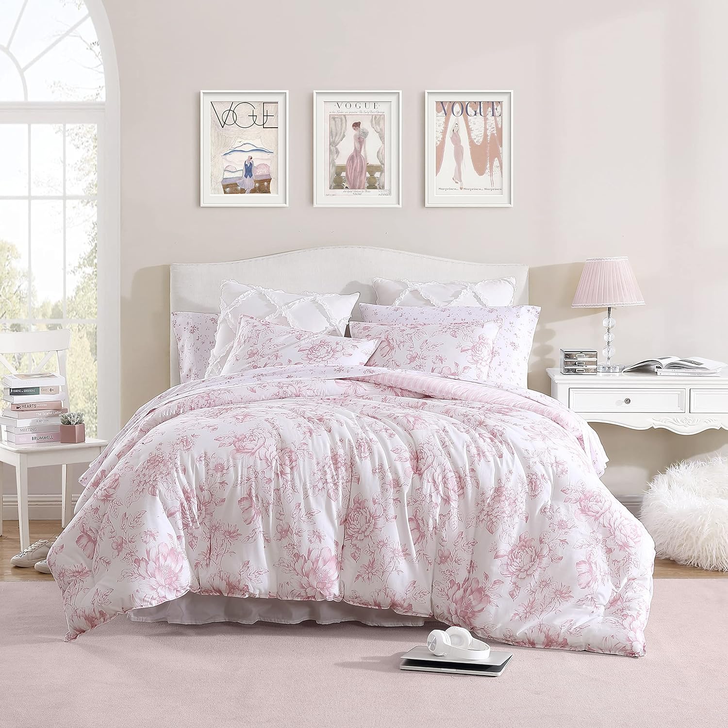 Laura Ashley King Comforter Set Delphine Mauve 1