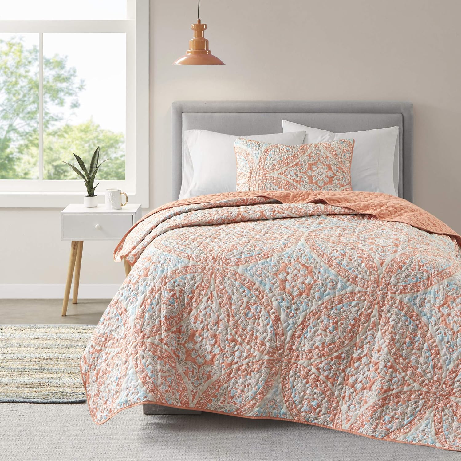 Comfort Spaces Reversible Quilt Set - Vermicelli Stitching All Season TwinTwin XL