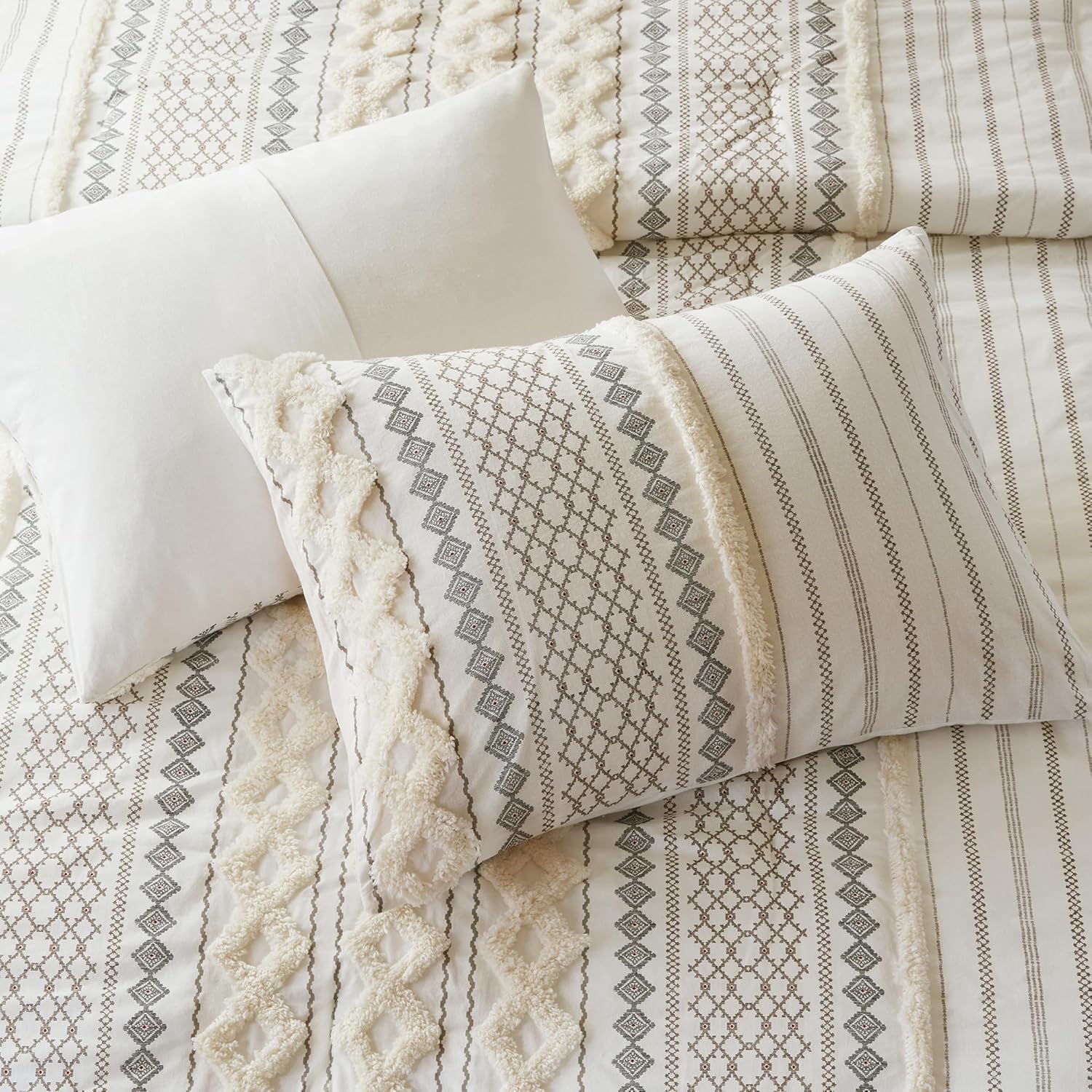 INKIVY King Size Chenille Tufted Comforter Set