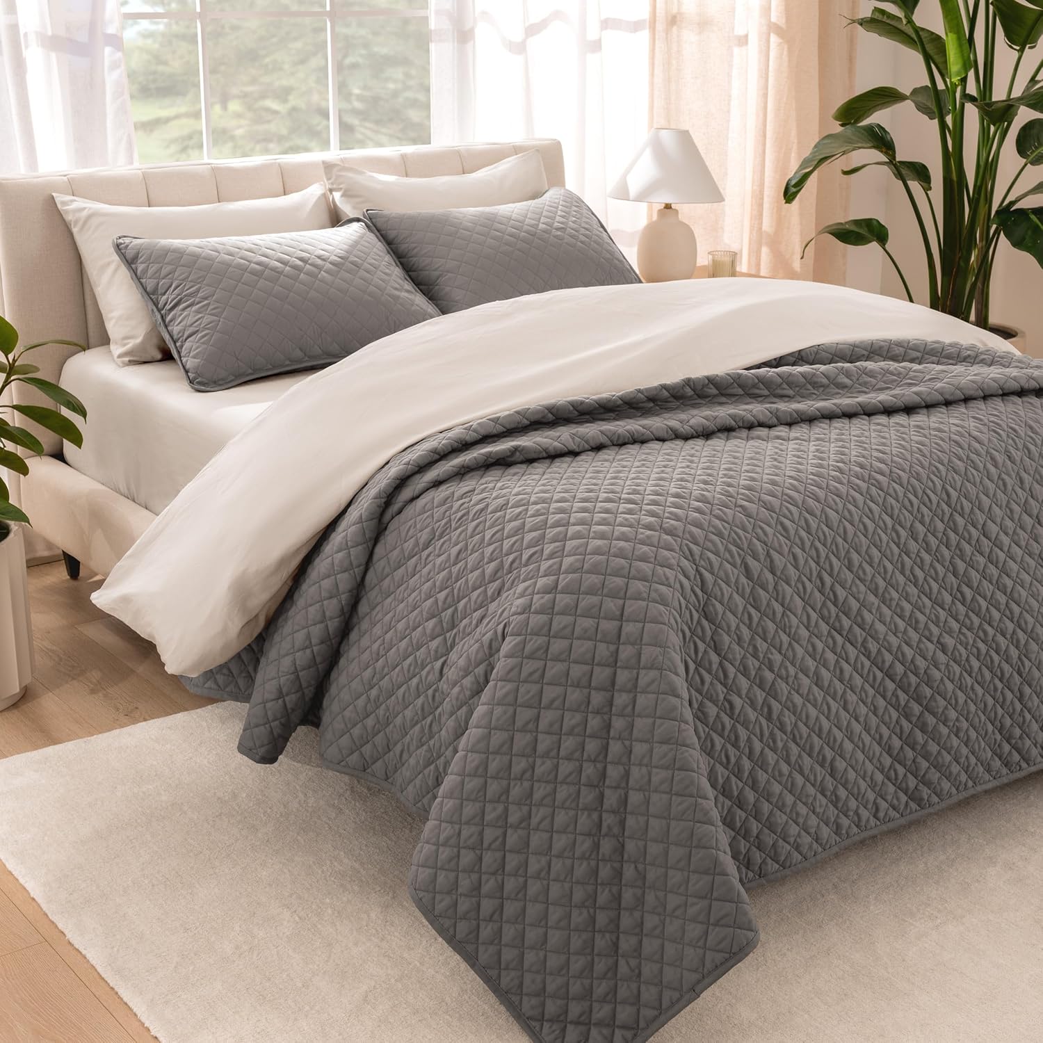 Bare Home Coverlet Set TwinTwin XL Grey
